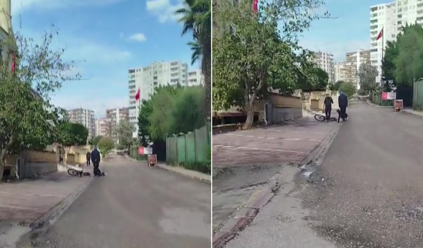 12 yaşındaki bisiklet süren çocuğa darp!