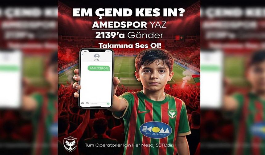Amedspor’dan taraftara üç dilli SMS destek kampanyası