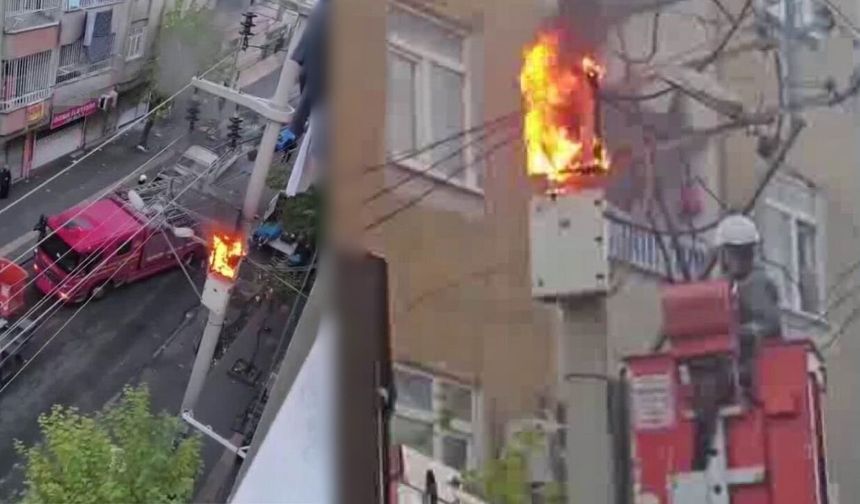Diyarbakır'da aşırı yüklenen trafo alev aldı