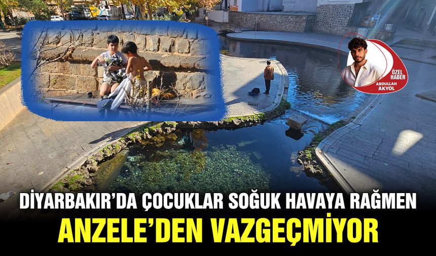 Diyarbakır’da çocuklar soğuk havaya rağmen Anzele’den vazgeçmiyor