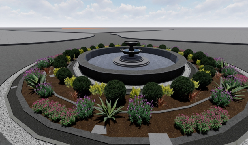 Diyarbakır’da tarihi süs havuzu için peyzaj çalışması