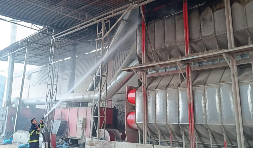 Mardin’de mısır kurutma tesisinde yangın çıktı