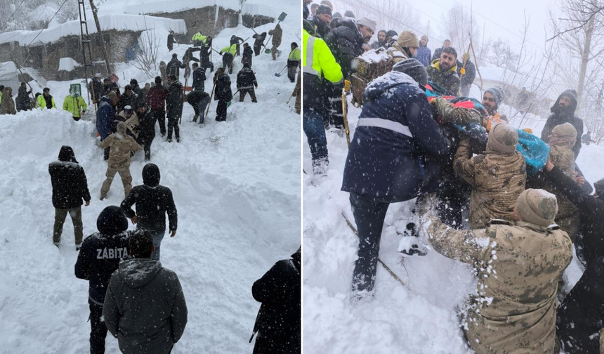 Van’da çığ altında kalan kadın kurtarıldı
