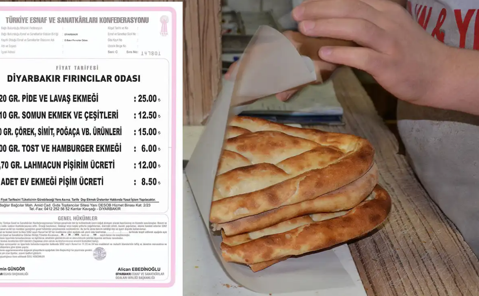 Diyarbakır’da ekmek fiyatlarına yüzde 25 zam geldi