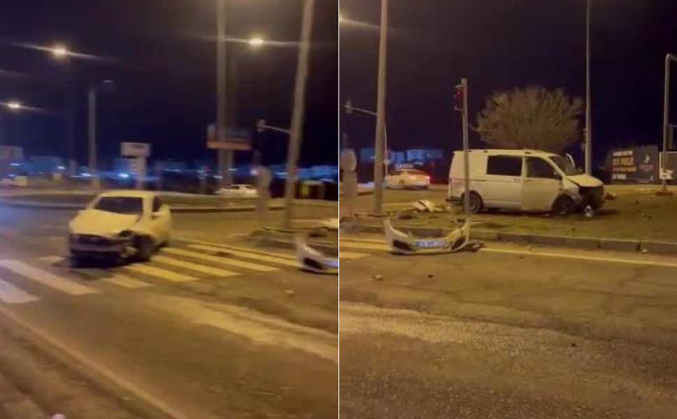Diyarbakır’da korkutan kaza: Transit refüje çıktı