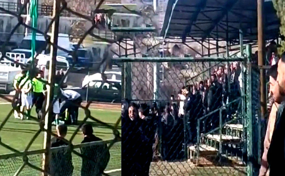 Malatya’da amatör maçta şok olay: Hakeme scooter atıldı