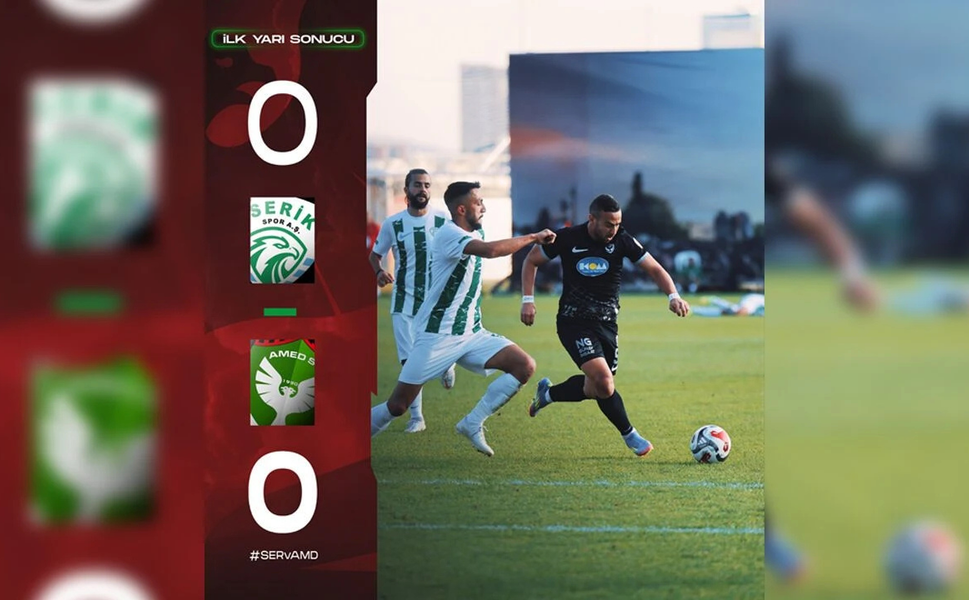 Amedspor – Serik Belediyespor maçının ilk yarısı golsüz sona erdi